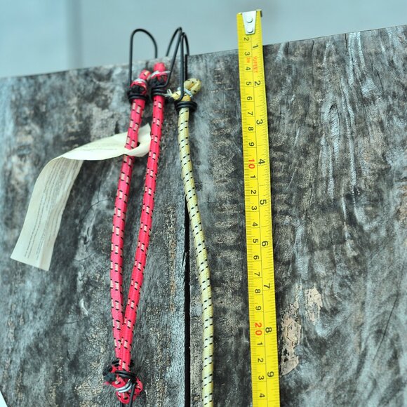 3x Hooked Elastic Ropes Ties Pro Heavy Duty Bike Bin Elastic Holders - Picture 2 of 3